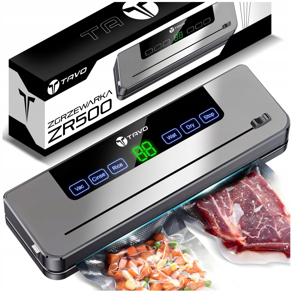 Tavo SealPro ZR500 – Zgrzewarka Próżniowa z Trybem Wet & Dry